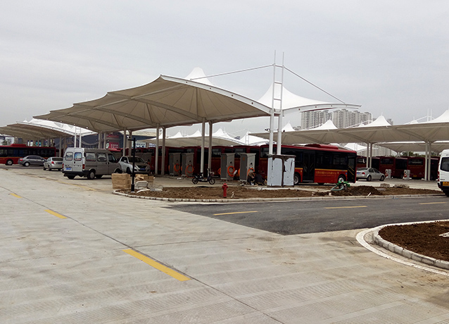 充電樁棚加油站膜結構